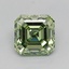 1.04 Ct. Fancy Vivid  Green Asscher Lab Grown Diamond