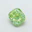 1.09 Ct. Fancy Vivid  Green Cushion Lab Grown Diamond