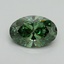 2.03 Ct. Fancy Vivid Pacific Green Oval Lab Grown Diamond, smalltop view