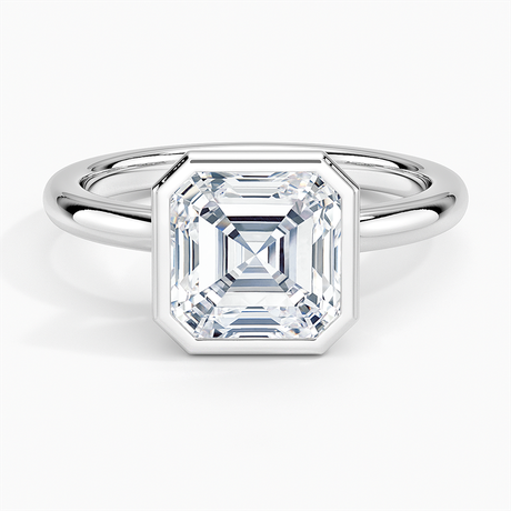 18K White Gold Julietta Bezel Solitaire Ring