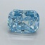 1.01 Ct. Fancy Vivid Blue Cushion Lab Grown Diamond