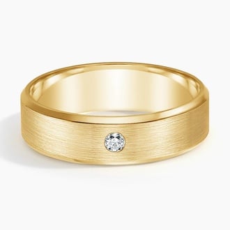 Borealis Diamond 6mm Wedding Ring in 18K Yellow Gold