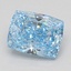 1.51 Ct. Fancy Vivid Blue Cushion Lab Grown Diamond