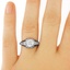 The Rhiannon Ring, smalltop view on a hand
