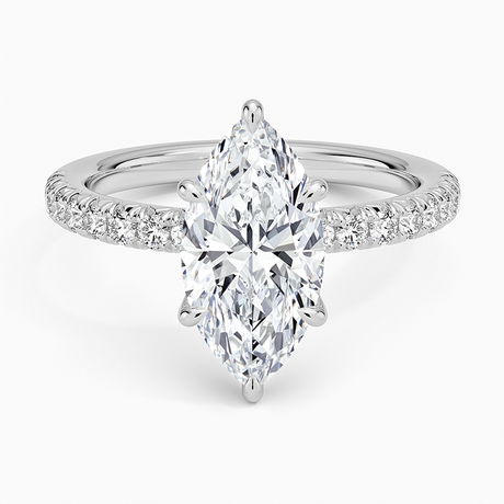 French Pavé Diamond Ring