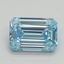 1.02 Ct. Fancy Intense Blue Emerald Lab Grown Diamond