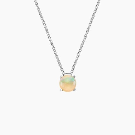 Floating Solitaire Opal Pendant