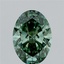 3.03 Ct. Fancy Vivid Green Oval Lab Grown Diamond