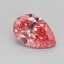 0.39 Ct. Fancy Vivid Pink Pear Lab Grown Diamond