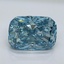 4.10 Ct. Fancy Vivid Malibu Blue Cushion Lab Grown Diamond