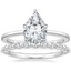 Platinum Petite Esme Solitaire Ring with Marseille Diamond Ring (1/3 ct. tw.)