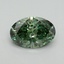 2.17 Ct. Fancy Vivid Pacific Green Oval Lab Grown Diamond