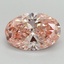 3.13 Ct. Fancy Vivid Pink Oval Lab Grown Diamond