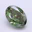 2.52 Ct. Fancy Vivid  Green Oval Lab Grown Diamond