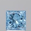 1.50 Ct. Fancy Vivid Blue Princess Lab Grown Diamond