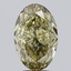 5.43 Ct. Fancy Greyish Yellow Oval Lab Grown Diamond