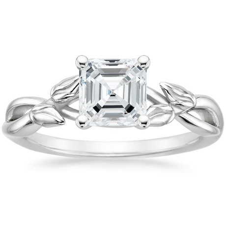 18K White Gold Budding Willow Ring with Winding Willow Ring