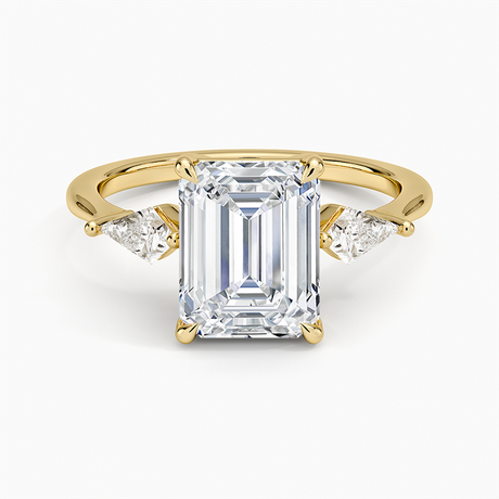 Luxe Cometa Three Stone Diamond Ring - Brilliant Earth