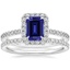 18KW Sapphire Luxe Ballad Halo Diamond Bridal Set (5/8 ct. tw.), smalltop view