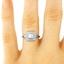 The Lorena Ring, smalltop view on a hand