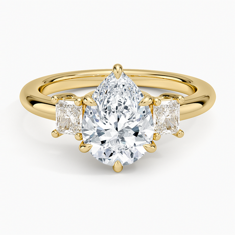 Helena Radiant-Cut Three Stone Diamond Ring (3/8 ct. tw.)