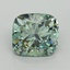 2.14 Ct. Fancy Vivid Green Cushion Lab Grown Diamond