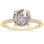 14K Yellow Gold Viviana One-Quarter Coverage Diamond Ring, smalltop view