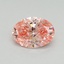 0.50 Ct. Fancy Vivid Pink Oval Lab Grown Diamond