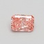 0.71 Ct. Fancy Intense Orange Pink Radiant Lab Grown Diamond
