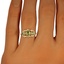 The Lauretta Ring, smallzoomed in top view on a hand