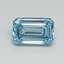 1.01 Ct. Fancy Vivid Blue Emerald Lab Grown Diamond