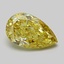 1.00 Ct. Fancy Intense Yellow Pear Lab Grown Diamond