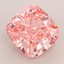 3.08 Ct. Fancy Vivid  Pink Cushion Lab Grown Diamond