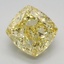 3.07 Ct. Fancy Vivid Yellow Cushion Lab Grown Diamond