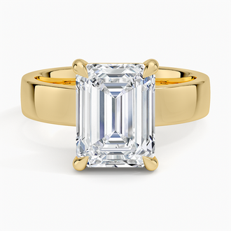 Peyton 4mm Solitaire with 3ct Emerald Certified Lab Diamond in 18K Yellow Gold