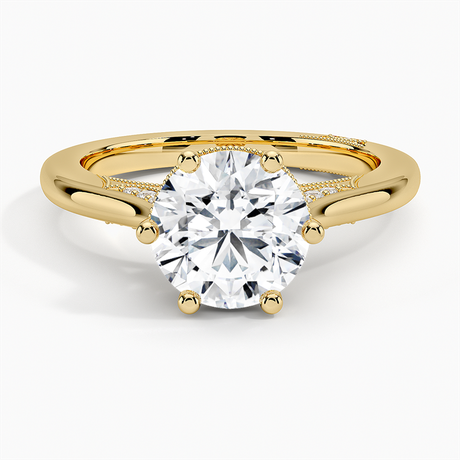 18K Yellow Gold Simply Tacori Crown Diamond Ring