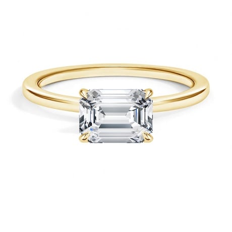 Flush Fit East-West Solitaire Ring