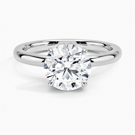 18K White Gold Fairmined 2mm Solitaire Ring