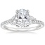18K White Gold Classic Willow Diamond Ring, smalltop view