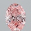 2.14 Ct. Fancy Vivid Pink Oval Lab Grown Diamond