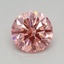 0.42 Ct. Fancy Vivid Pink Round Lab Grown Diamond