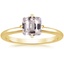 18K Yellow Gold North Star Solitaire Ring, smalltop view