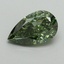 1.38 Ct. Fancy Vivid Green Pear Lab Grown Diamond