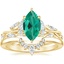 18K Yellow Gold Secret Garden Diamond Ring (1/2 ct. tw.) with Lunette Diamond Ring