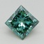 0.43 Ct. Fancy Vivid  Green Princess Lab Grown Diamond