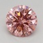 0.91 Ct. Fancy Vivid Pink Round Lab Grown Diamond