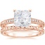 14KR Moissanite Luxe Hudson Diamond Bridal Set, smalltop view