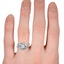 The Teryl Ring, smallzoomed in top view on a hand