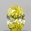0.53 Ct. Fancy Vivid Yellow Oval Lab Grown Diamond