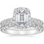 18K White Gold Luxe Sienna Halo Diamond Bridal Set (1 3/8 ct. tw.)